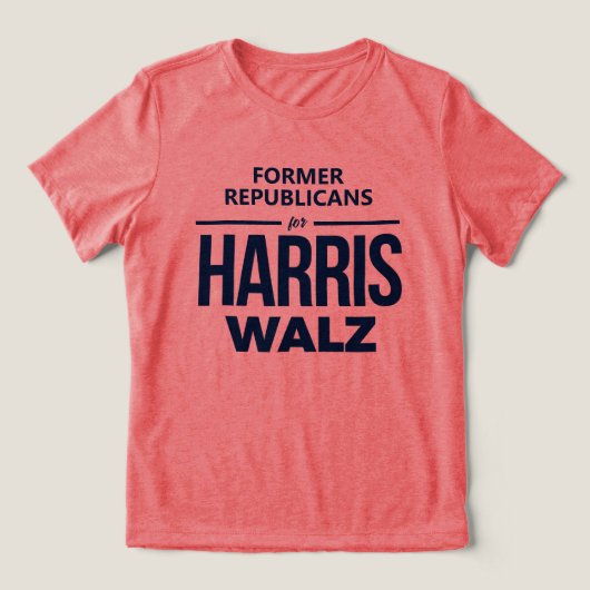 Voormalige Republikeinen voor Harris Walz Tri-Blend Shirt (Design voorkant)