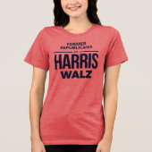 Voormalige Republikeinen voor Harris Walz Tri-Blend Shirt (Voorkant)