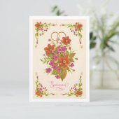 Voormalige Sovjet-uitnodiging voor de bruiloft RSVP Kaartje (Staand voorkant)