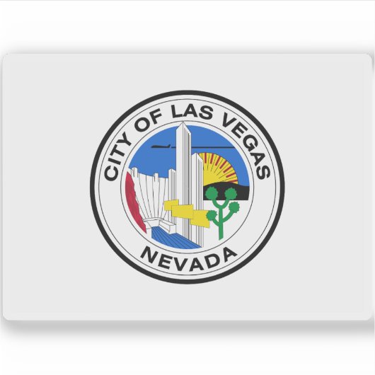 Voormalige vlag van Las Vegas (1968) Sticker (Voorkant)