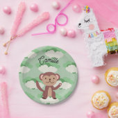 Voornaam aap papieren bordje (Feest)