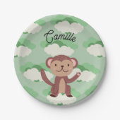 Voornaam aap papieren bordje (Voorkant)