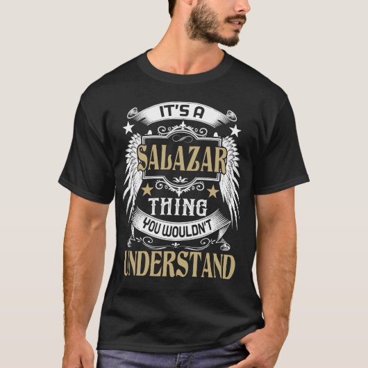 Voornaam Achternaam Het is SALAZAR-ding T-shirt (Voorkant)