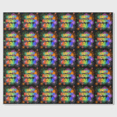 Voornaam "ADAM", afgekort "HAPPY BIRTHDAY" Cadeaupapier (Vlak)