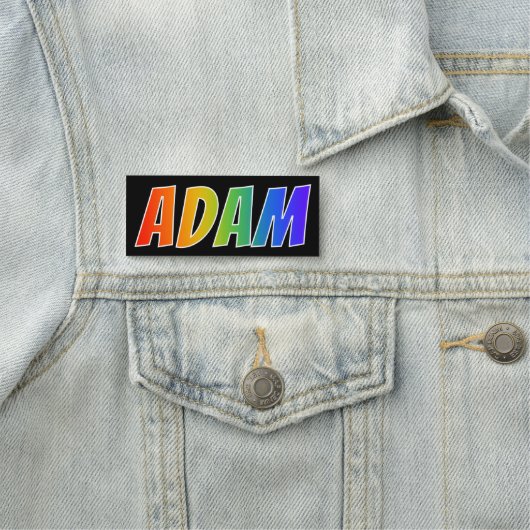 Voornaam "ADAM": Fun Rainbow-kleuren Naamplaatje (In situ)