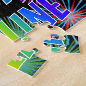 Voornaam "ADELINE", geun "HAPPY BIRTHDAY" Legpuzzel (Zijkant)