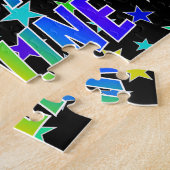 Voornaam "ADELINE", geun "HAPPY BIRTHDAY" Legpuzzel (Zijkant)