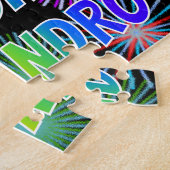 Voornaam "ALEJANDRO", geun "HAPPY BIRTHDAY" Legpuzzel (Zijkant)