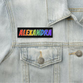 Voornaam "ALEXANDRA": Fun Rainbow-kleuren Naamplaatje (In situ)
