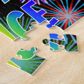 Voornaam "ALICE", geun "HAPPY BIRTHDAY" Legpuzzel (Zijkant)