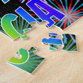 Voornaam "ALICIA", geun "HAPPY BIRTHDAY" Legpuzzel (Zijkant)