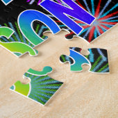 Voornaam "ALISON", geun "HAPPY BIRTHDAY" Legpuzzel (Zijkant)