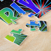 Voornaam "ALLEMAAL", afgekort "HAPPY BIRTHDAY" Legpuzzel (Zijkant)