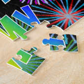 Voornaam "AMY", afgekort "HAPPY BIRTHDAY" Legpuzzel (Zijkant)