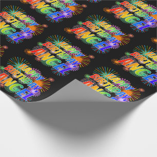 Voornaam "ANGEL", geun "HAPPY BIRTHDAY" Cadeaupapier