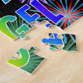 Voornaam "ANGEL", geun "HAPPY BIRTHDAY" Legpuzzel (Zijkant)