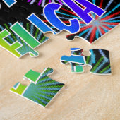 Voornaam "ANGELICA", geun "HAPPY BIRTHDAY" Legpuzzel (Zijkant)