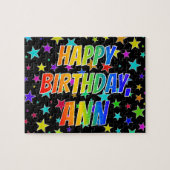 Voornaam ANN, Fun "HAPPY BIRTHDAY" Legpuzzel (Horizontaal)