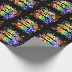 Voornaam "ANNA", geun "HAPPY BIRTHDAY" Cadeaupapier