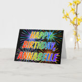 Voornaam "ANNABELLE" Fun "HAPPY BIRTHDAY" Kaart (Gele Bloem)