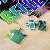 Voornaam "ANNABELLE", geun "HAPPY BIRTHDAY" Legpuzzel (Zijkant)