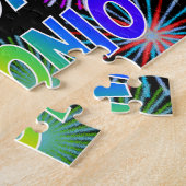 Voornaam "ANTONIO", geun "HAPPY BIRTHDAY" Legpuzzel (Zijkant)