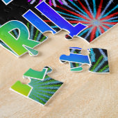 Voornaam "APRIL", vun "HAPPY BIRTHDAY" Legpuzzel (Zijkant)