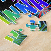 Voornaam "ARIANNA", geun "HAPPY BIRTHDAY" Legpuzzel (Zijkant)