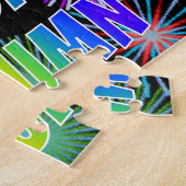 Voornaam "AUTUMN", geun "HAPPY BIRTHDAY" Legpuzzel (Zijkant)