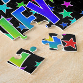 Voornaam "BAILEY", geun "HAPPY BIRTHDAY" Legpuzzel (Zijkant)