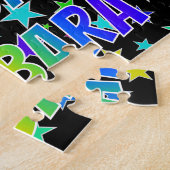 Voornaam "BARBARA", geun "HAPPY BIRTHDAY" Legpuzzel (Zijkant)