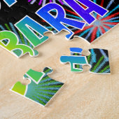 Voornaam "BARBARA", geun "HAPPY BIRTHDAY" Legpuzzel (Zijkant)