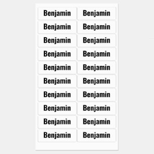 Voornaam - Basic Sans Serif Type Black Labels