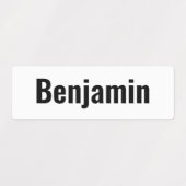 Voornaam - Basic Sans Serif Type Black Labels (Design 2)