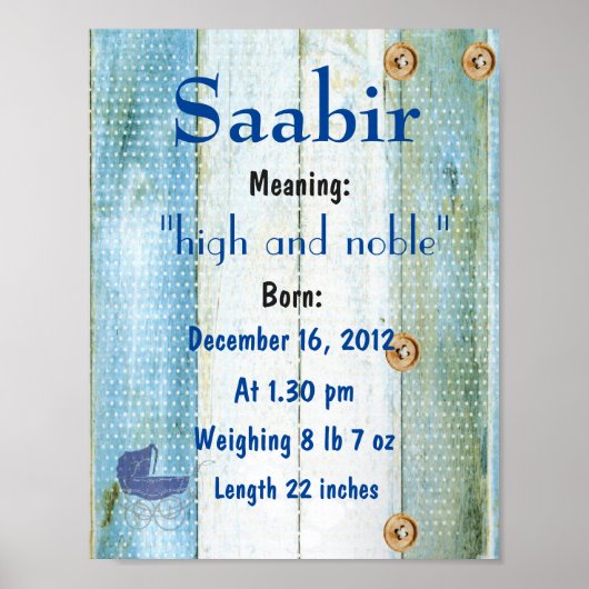 Voornaam betekent koepjeskwekerij poster (Voorkant)