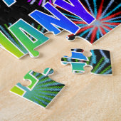 Voornaam "BETHANY", vun "HAPPY BIRTHDAY" Legpuzzel (Zijkant)