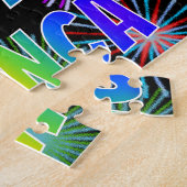 Voornaam "BIANCA", geun "HAPPY BIRTHDAY" Legpuzzel (Zijkant)