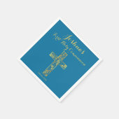 Voornaam blauwe gouden kruisnaam Na Servet (Hoek)