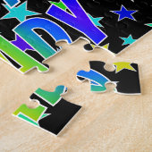 Voornaam "BRADY", geun "HAPPY BIRTHDAY" Legpuzzel (Zijkant)