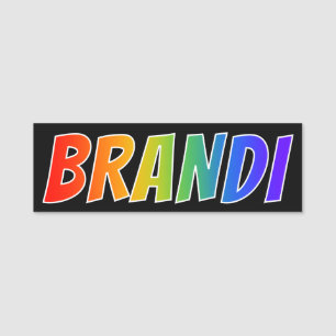Voornaam "BRANDI": De Kleuring van de Regenboog Naamplaatje