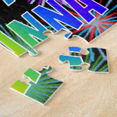 Voornaam "BREANNA", afgekort "HAPPY BIRTHDAY" Legpuzzel (Zijkant)