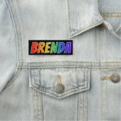 Voornaam "BRENDA": Fun Rainbow-kleuren Naamplaatje (In situ)