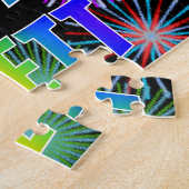 Voornaam "BRETT", vun "HAPPY BIRTHDAY" Legpuzzel (Zijkant)