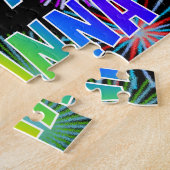 Voornaam "BRIANNA", geun "HAPPY BIRTHDAY" Legpuzzel (Zijkant)