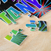 Voornaam "BRITTANY", geun "HAPPY BIRTHDAY" Legpuzzel (Zijkant)