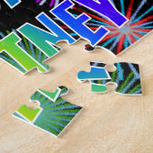 Voornaam "BRITTNEY", geun "HAPPY BIRTHDAY" Legpuzzel (Zijkant)