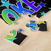 Voornaam "BROOKE", geun "HAPPY BIRTHDAY" Legpuzzel (Zijkant)