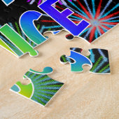 Voornaam "BRUCE", geun "HAPPY BIRTHDAY" Legpuzzel (Zijkant)