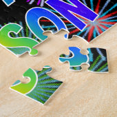 Voornaam "BRYSON", geun "HAPPY BIRTHDAY" Legpuzzel (Zijkant)