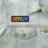 Voornaam "BRYSON": vun regenboogkleuren Naamplaatje (In situ)